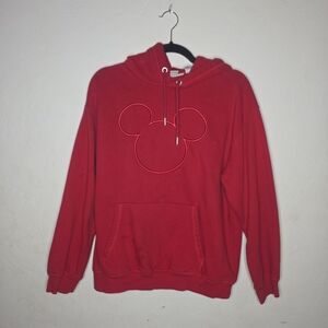 H&M Red Hoodie Classic Pullover Sweatshirt